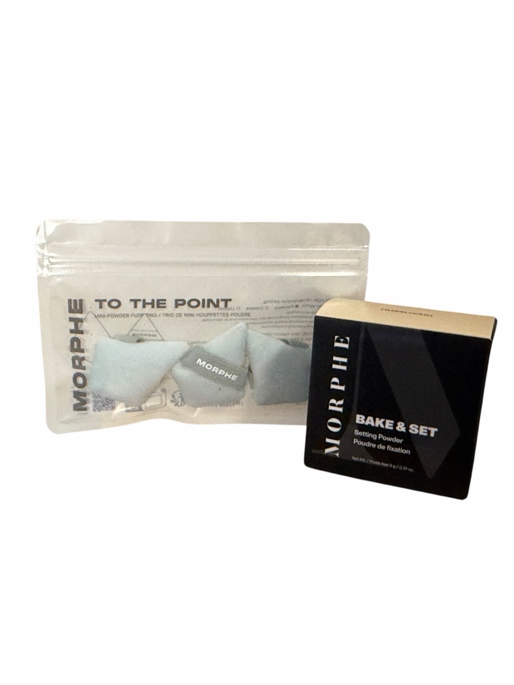 Morphe To the Point Mini Powder Puff Trio & Bake & Set Setting Powder